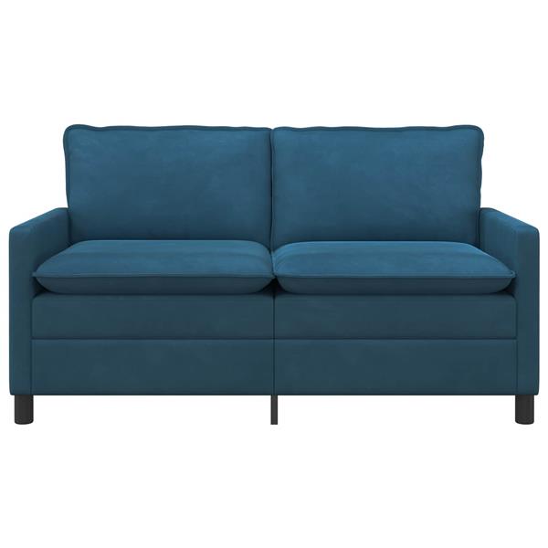 Grote foto vidaxl bank blauw 156 x 81 x 87 5 cm fluweel huis en inrichting bankstellen