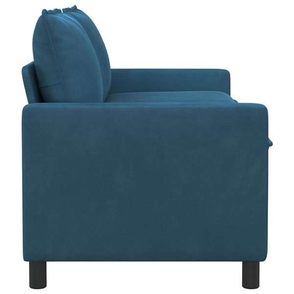 Grote foto vidaxl bank blauw 156 x 81 x 87 5 cm fluweel huis en inrichting bankstellen