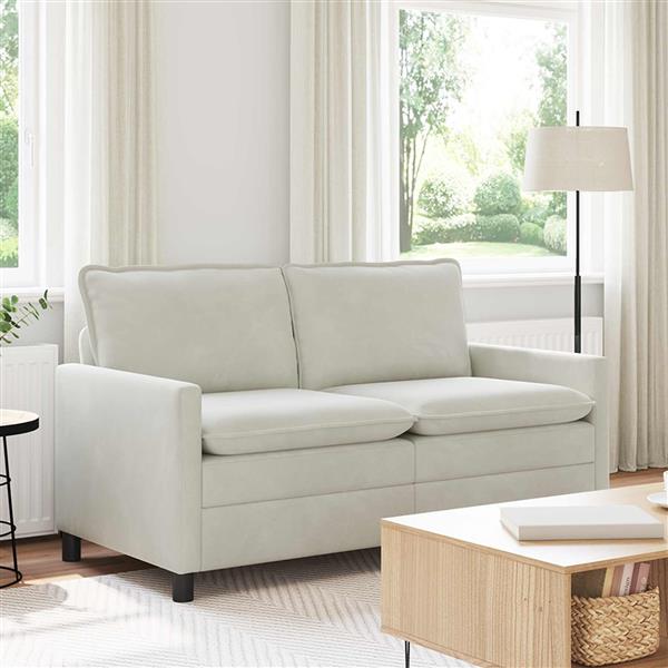 Grote foto vidaxl bank cr mekleurig 156 x 81 x 87 5 cm fluweel huis en inrichting bankstellen