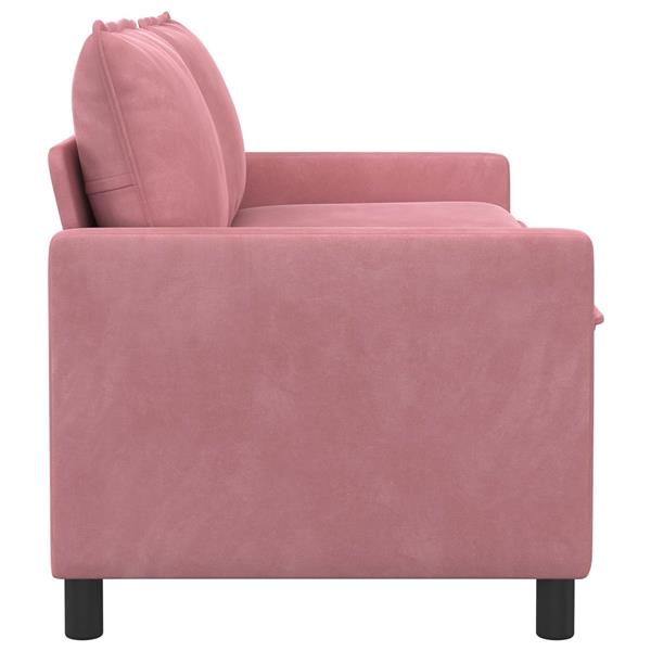 Grote foto vidaxl bank roze 156 x 81 x 87 5 cm fluweel huis en inrichting bankstellen