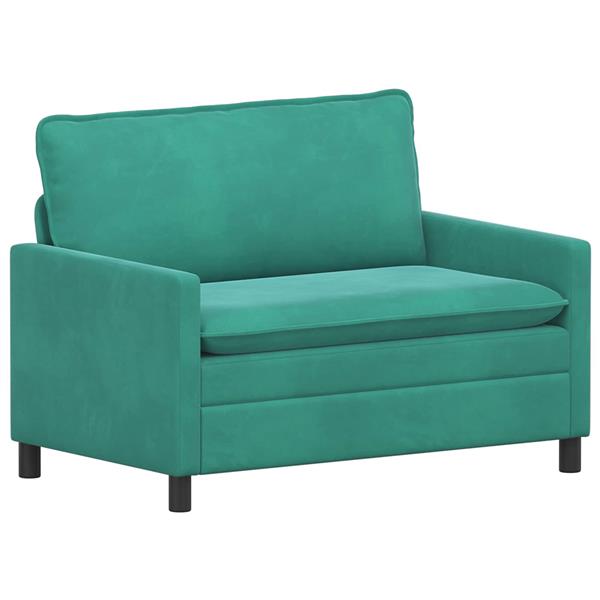 Grote foto vidaxl bank turquoise 126 x 81 x 87 5 cm fluweel huis en inrichting bankstellen