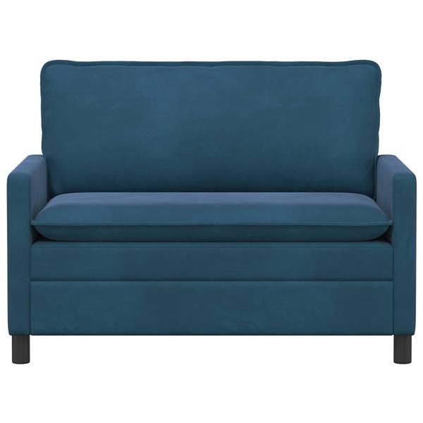 Grote foto vidaxl bank blauw 126 x 81 x 87 5 cm fluweel huis en inrichting bankstellen