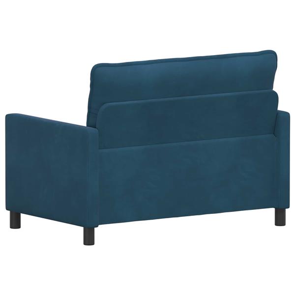 Grote foto vidaxl bank blauw 126 x 81 x 87 5 cm fluweel huis en inrichting bankstellen