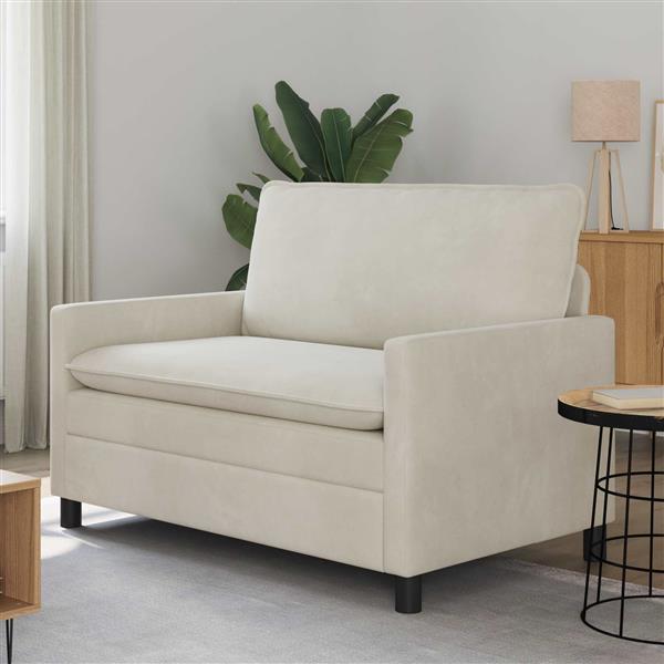 Grote foto vidaxl bank cr mekleurig 126 x 81 x 87 5 cm fluweel huis en inrichting bankstellen