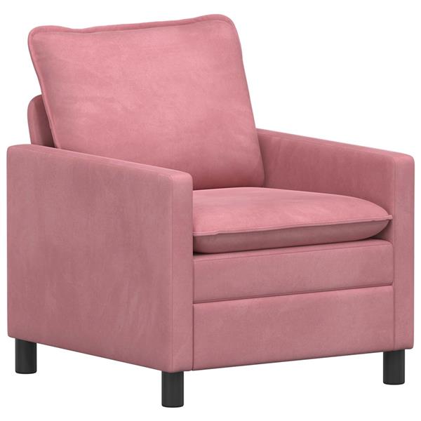 Grote foto vidaxl bank roze 76 x 81 x 87 5 cm fluweel huis en inrichting bankstellen