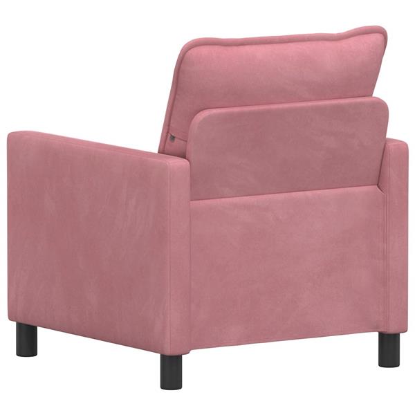 Grote foto vidaxl bank roze 76 x 81 x 87 5 cm fluweel huis en inrichting bankstellen