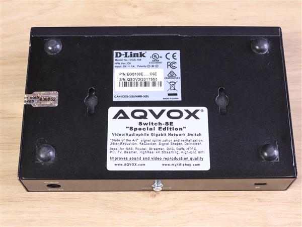 Grote foto aqvox aq switch 8 se special edition audiophile network switch audio tv en foto algemeen