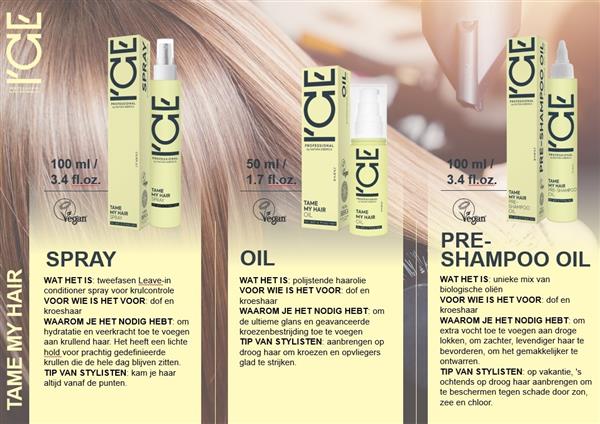 Grote foto ice professional tame my hair straightening cream 100ml kleding dames sieraden