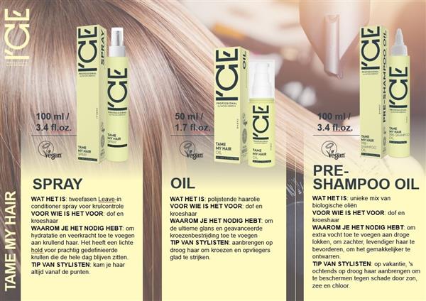 Grote foto ice professional tame my hair straightening cream 100ml kleding dames sieraden