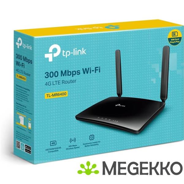 Grote foto tp link tl mr6400 draadloze router fast ethernet single band 2.4 ghz 4g zwart computers en software netwerkkaarten routers en switches