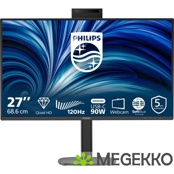 Grote foto philips 27b2u3601h 00 27 qhd 120hz ips monitor computers en software overige computers en software