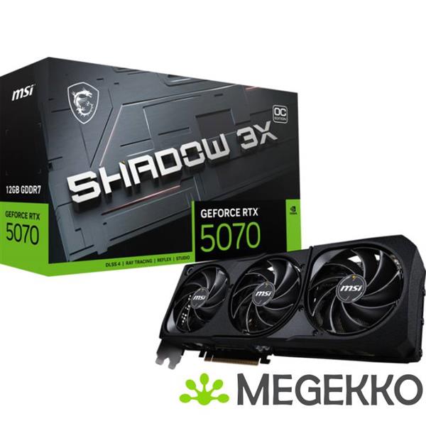 Grote foto msi geforce rtx 5070 12g shadow 3x oc nvidia 12 gb gddr7 computers en software videokaarten