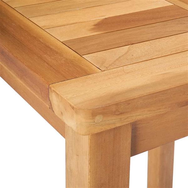 Grote foto vidaxl bartafel naturel 60 x 60 x 105 cm massief teakhout tuin en terras tuinmeubelen