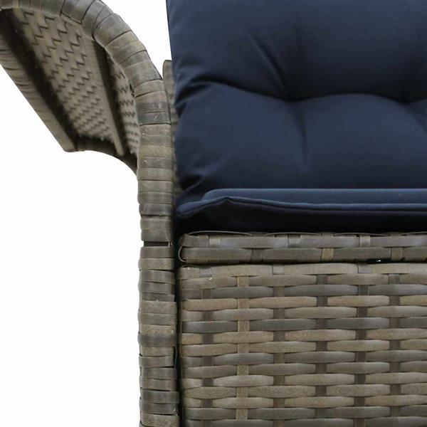Grote foto vidaxl tuinbank met kussen met opslag 141 x 62 x 69 cm poly rattan tuin en terras tuinmeubelen