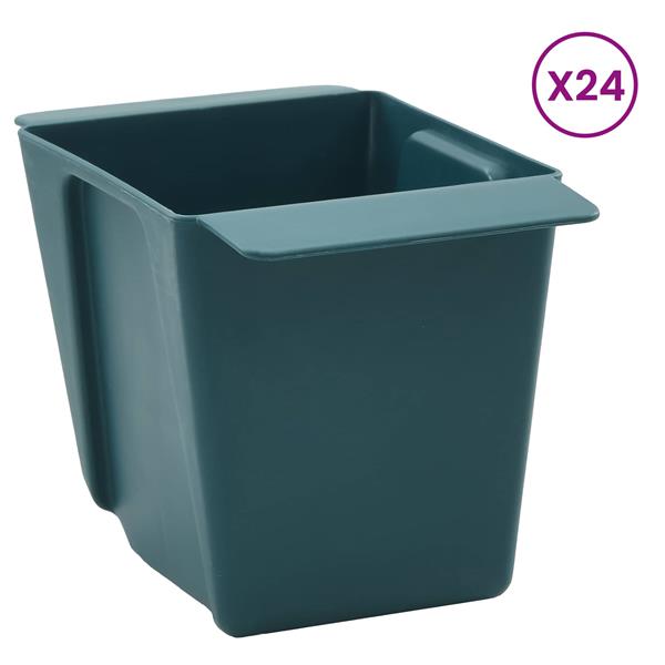 Grote foto vidaxl bloembakken voor euro pallets 24 pcs groen 13 5 x 9 x 9 5 cm tuin en terras overige tuin en terras
