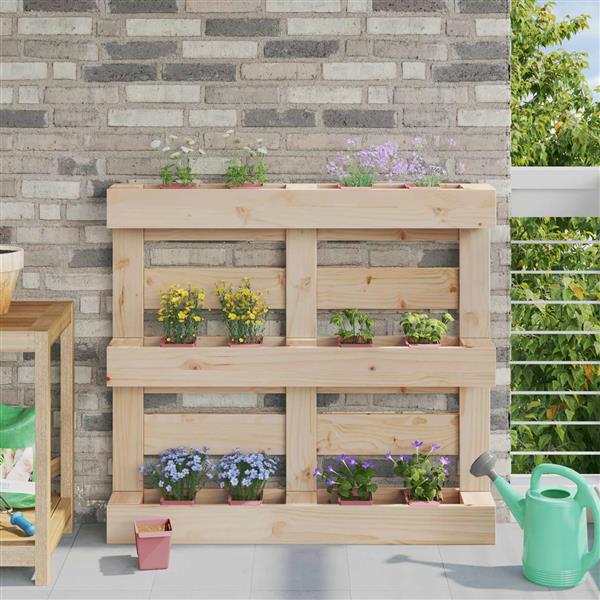 Grote foto vidaxl bloembakken voor euro pallets 24 pcs bruin 13 5 x 9 x 9 5 cm tuin en terras overige tuin en terras