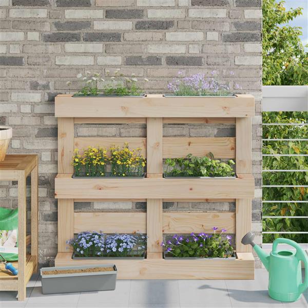 Grote foto vidaxl bloembakken voor euro pallets 24 pcs lichtgrijs tuin en terras overige tuin en terras