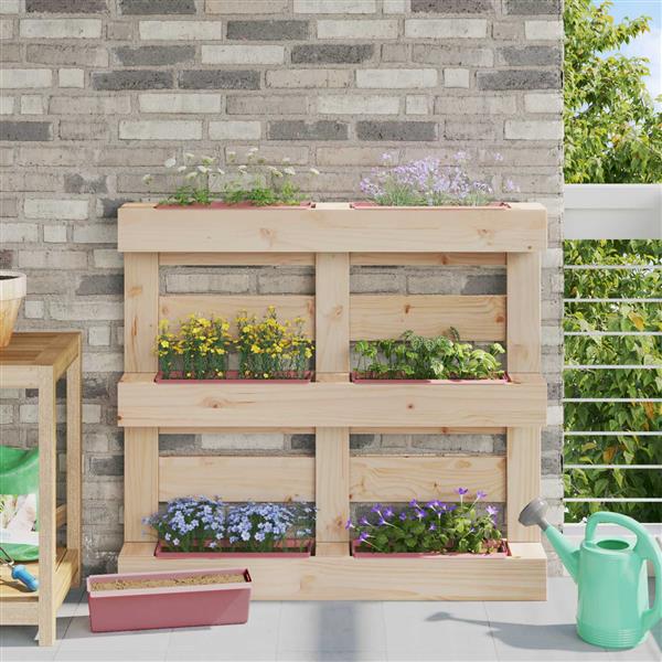 Grote foto vidaxl bloembakken voor euro pallets 24 pcs bruin 36 x 13 5 x 9 5 cm tuin en terras overige tuin en terras