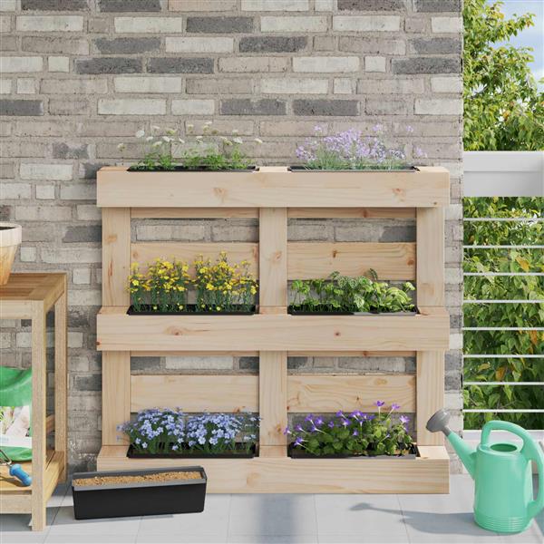 Grote foto vidaxl bloembakken voor euro pallets 12 pcs zwart 36 x 13 5 x 9 5 cm tuin en terras overige tuin en terras