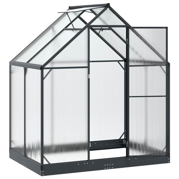 Grote foto vidaxl tuin serre met de deur antracietkleurig 183 5 x 123 x 207 cm tuin en terras overige tuin en terras