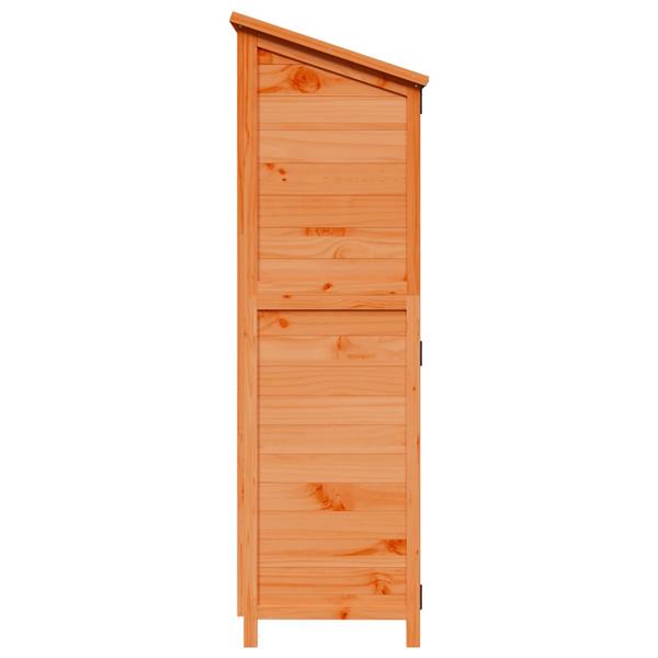 Grote foto vidaxl tuinschuur bruin 106 x 56 x 176 5 cm bewerkt hout tuin en terras tuinhuisjes en blokhutten