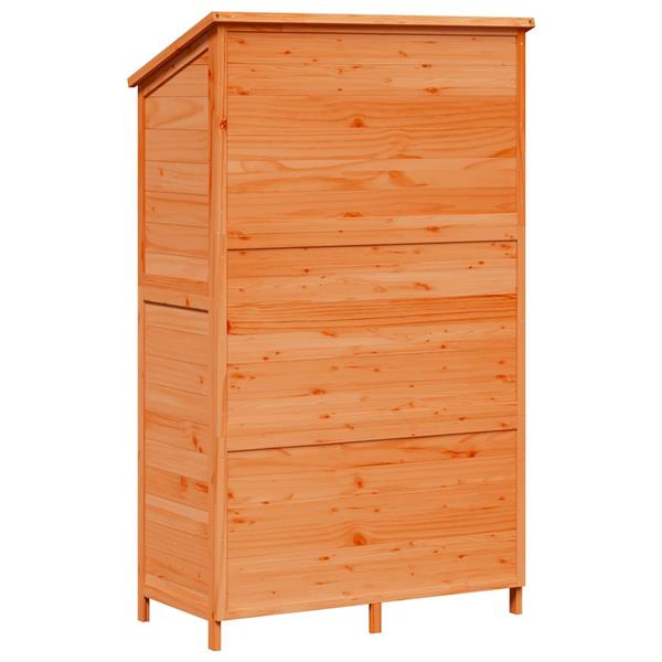 Grote foto vidaxl tuinschuur bruin 106 x 56 x 176 5 cm bewerkt hout tuin en terras tuinhuisjes en blokhutten