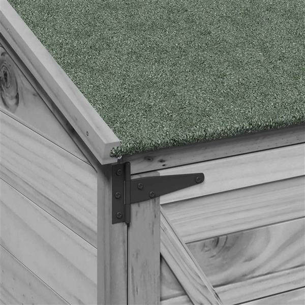 Grote foto vidaxl tuinschuur grijs 106 x 56 x 176 5 cm bewerkt hout tuin en terras tuinhuisjes en blokhutten