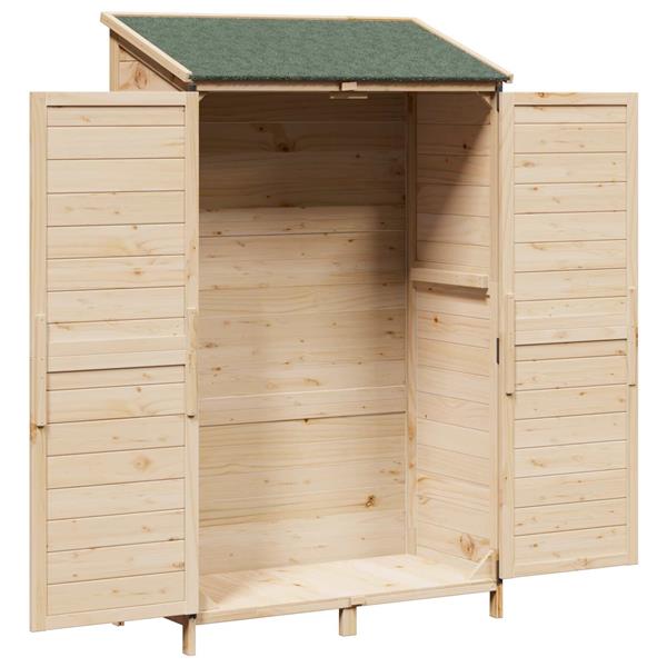Grote foto vidaxl tuinschuur naturel 106 x 56 x 176 5 cm bewerkt hout tuin en terras tuinhuisjes en blokhutten