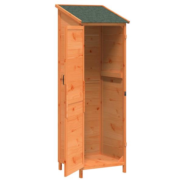 Grote foto vidaxl tuinschuur bruin 59 5 x 56 x 176 5 cm bewerkt hout tuin en terras tuinhuisjes en blokhutten