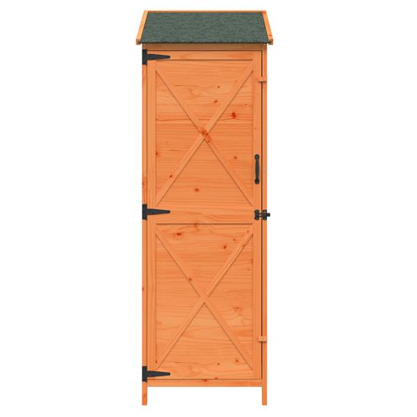 Grote foto vidaxl tuinschuur bruin 59 5 x 56 x 176 5 cm bewerkt hout tuin en terras tuinhuisjes en blokhutten