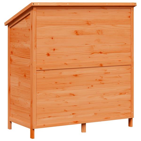 Grote foto vidaxl tuinschuur bruin 106 x 56 x 113 5 cm bewerkt hout tuin en terras tuinhuisjes en blokhutten