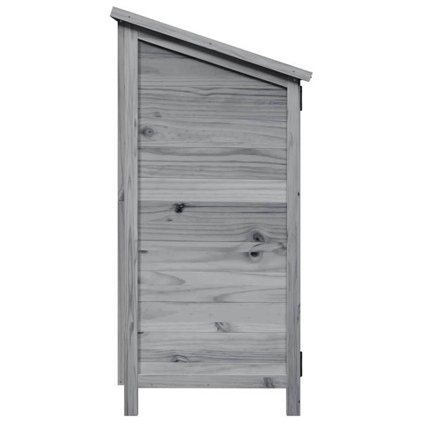 Grote foto vidaxl tuinschuur grijs 106 x 56 x 113 5 cm bewerkt hout tuin en terras tuinhuisjes en blokhutten
