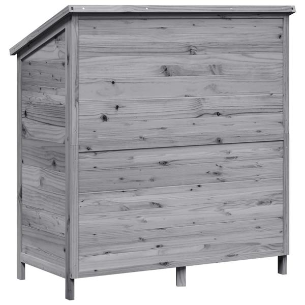 Grote foto vidaxl tuinschuur grijs 106 x 56 x 113 5 cm bewerkt hout tuin en terras tuinhuisjes en blokhutten