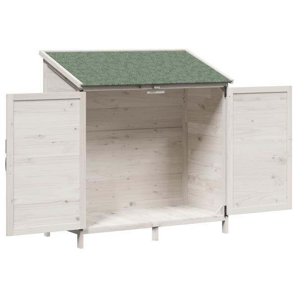 Grote foto vidaxl tuinschuur wit 106 x 56 x 113 5 cm bewerkt hout tuin en terras tuinhuisjes en blokhutten