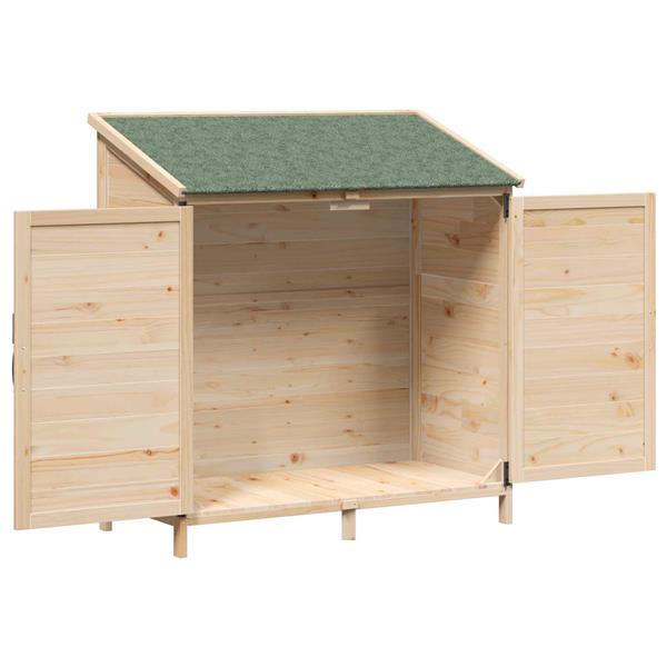 Grote foto vidaxl tuinschuur naturel 106 x 56 x 113 5 cm bewerkt hout tuin en terras tuinhuisjes en blokhutten