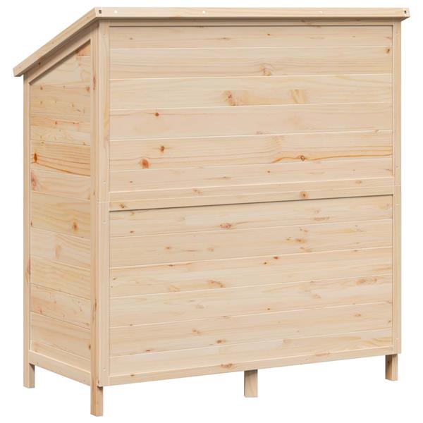 Grote foto vidaxl tuinschuur naturel 106 x 56 x 113 5 cm bewerkt hout tuin en terras tuinhuisjes en blokhutten