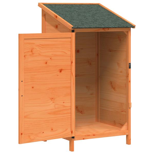 Grote foto vidaxl tuinschuur bruin 59 5 x 56 x 113 5 cm bewerkt hout tuin en terras tuinhuisjes en blokhutten