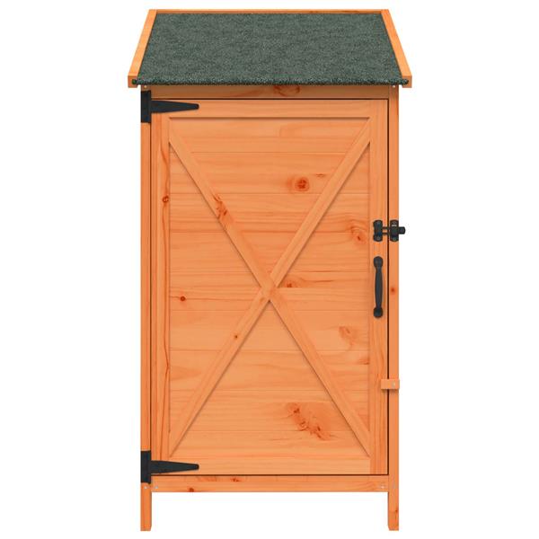 Grote foto vidaxl tuinschuur bruin 59 5 x 56 x 113 5 cm bewerkt hout tuin en terras tuinhuisjes en blokhutten