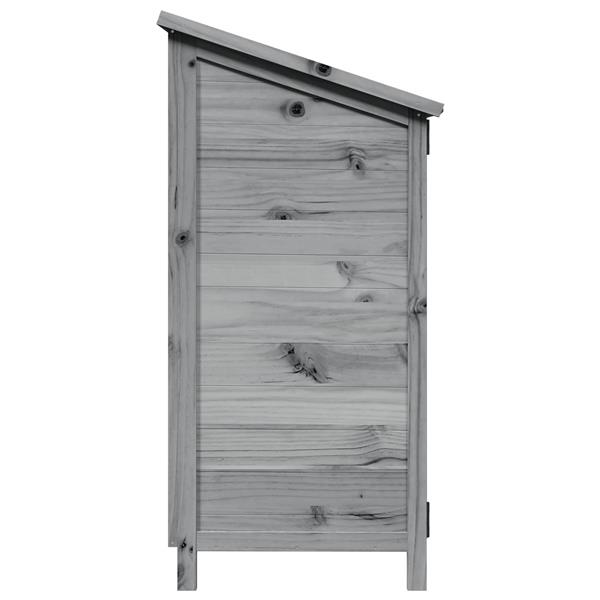 Grote foto vidaxl tuinschuur grijs 59 5 x 56 x 113 5 cm bewerkt hout tuin en terras tuinhuisjes en blokhutten