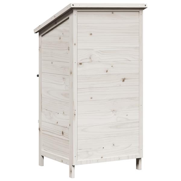 Grote foto vidaxl tuinschuur wit 59 5 x 56 x 113 5 cm bewerkt hout tuin en terras tuinhuisjes en blokhutten