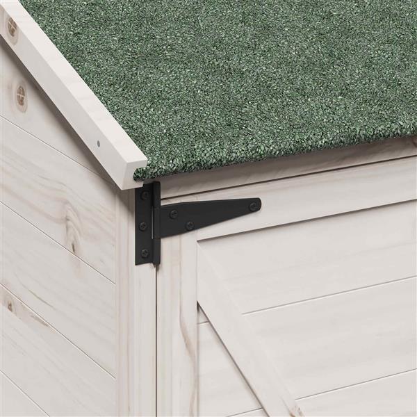 Grote foto vidaxl tuinschuur wit 59 5 x 56 x 113 5 cm bewerkt hout tuin en terras tuinhuisjes en blokhutten