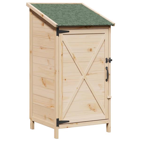 Grote foto vidaxl tuinschuur naturel 59 5 x 56 x 113 5 cm bewerkt hout tuin en terras tuinhuisjes en blokhutten
