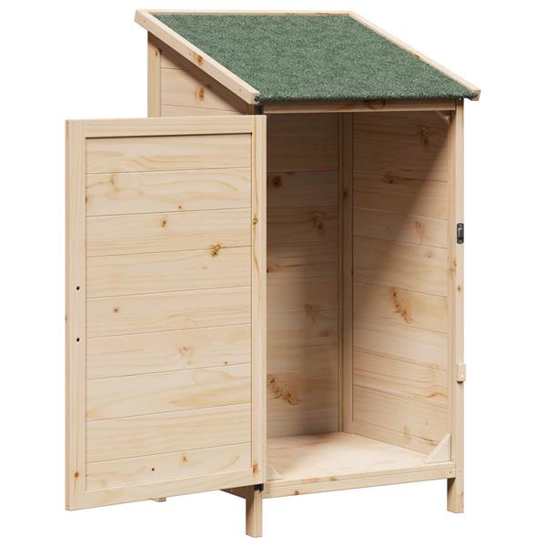 Grote foto vidaxl tuinschuur naturel 59 5 x 56 x 113 5 cm bewerkt hout tuin en terras tuinhuisjes en blokhutten