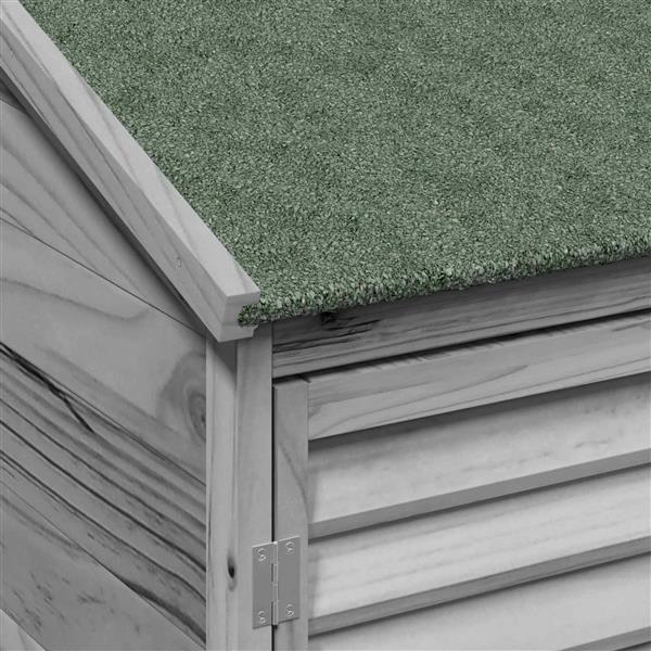 Grote foto vidaxl tuinschuur grijs 106 x 56 x 176 5 cm massief vurenhout tuin en terras tuinhuisjes en blokhutten