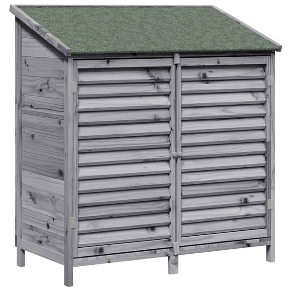 Grote foto vidaxl tuinschuur grijs 106 x 56 x 113 5 cm massief vurenhout tuin en terras tuinhuisjes en blokhutten