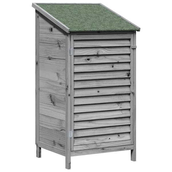 Grote foto vidaxl tuinschuur grijs 59 x 56 x 113 5 cm massief vurenhout tuin en terras tuinhuisjes en blokhutten