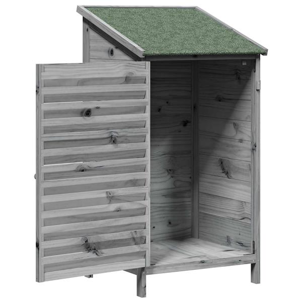 Grote foto vidaxl tuinschuur grijs 59 x 56 x 113 5 cm massief vurenhout tuin en terras tuinhuisjes en blokhutten
