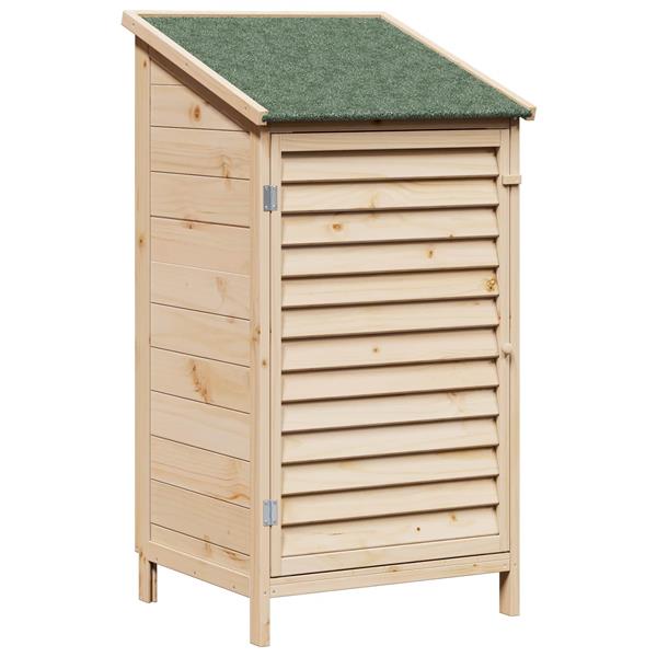 Grote foto vidaxl tuinschuur naturel 59 x 56 x 113 5 cm massief vurenhout tuin en terras tuinhuisjes en blokhutten