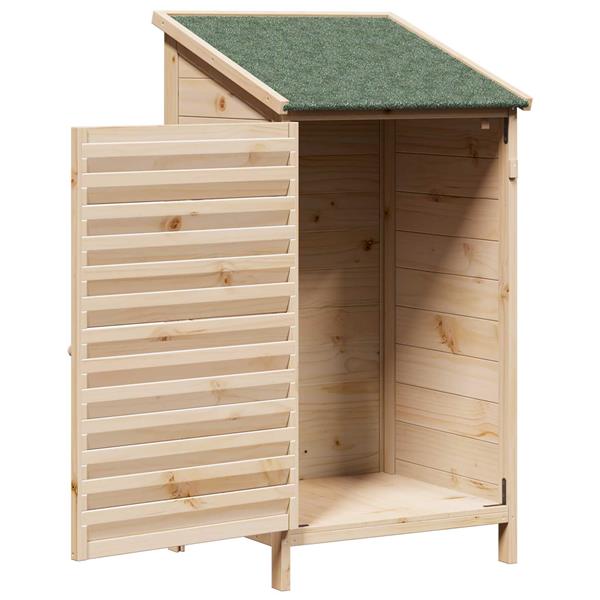 Grote foto vidaxl tuinschuur naturel 59 x 56 x 113 5 cm massief vurenhout tuin en terras tuinhuisjes en blokhutten