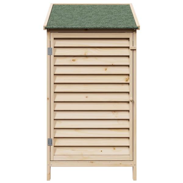 Grote foto vidaxl tuinschuur naturel 59 x 56 x 113 5 cm massief vurenhout tuin en terras tuinhuisjes en blokhutten
